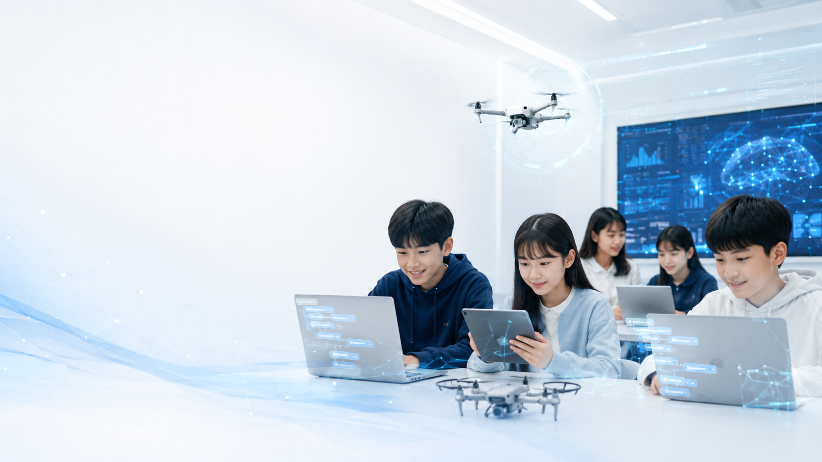 AI 드론 코딩 기초반 상단 이미지